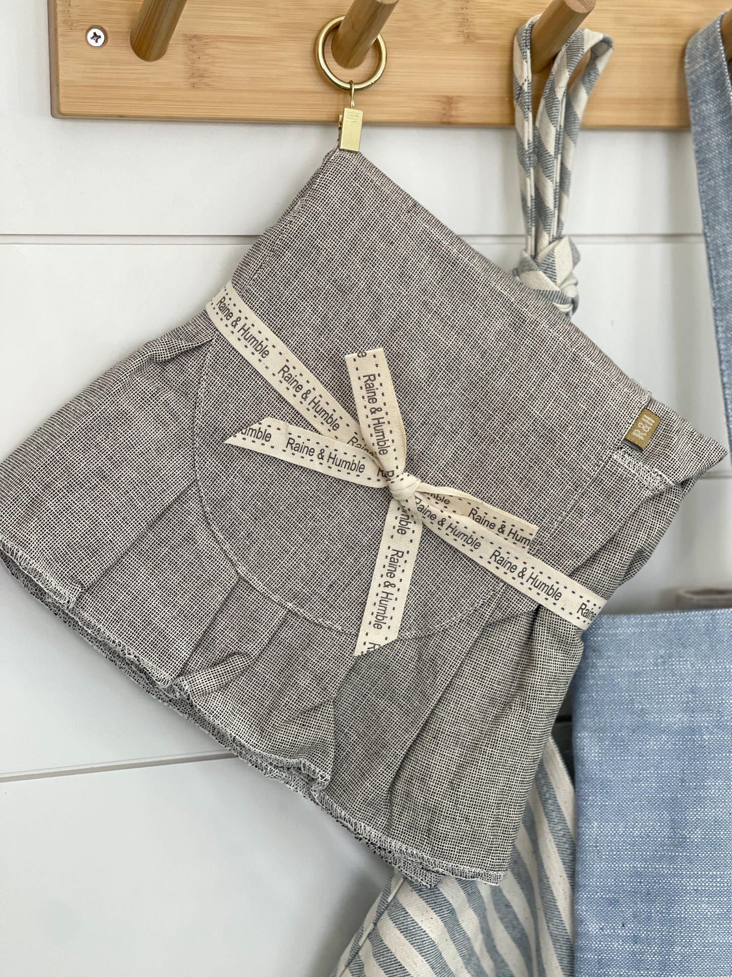 Chambray Apron with Ruffle