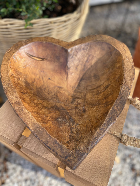 Wooden Heart Bowl-Large